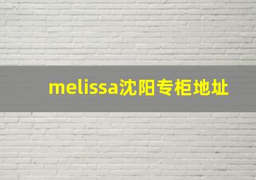 melissa沈阳专柜地址