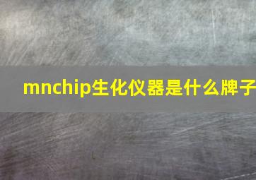 mnchip生化仪器是什么牌子