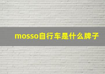 mosso自行车是什么牌子