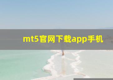 mt5官网下载app手机