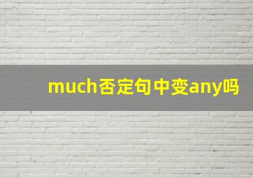 much否定句中变any吗