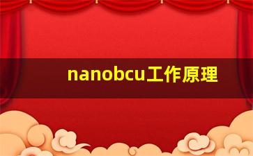 nanobcu工作原理