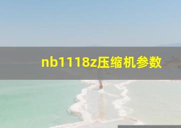 nb1118z压缩机参数