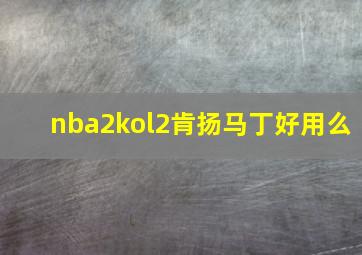 nba2kol2肯扬马丁好用么