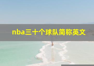 nba三十个球队简称英文