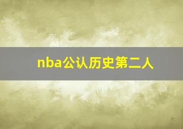 nba公认历史第二人