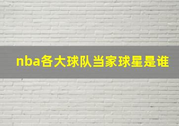 nba各大球队当家球星是谁