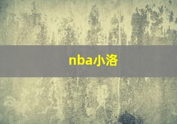 nba小洛