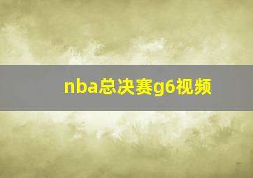 nba总决赛g6视频