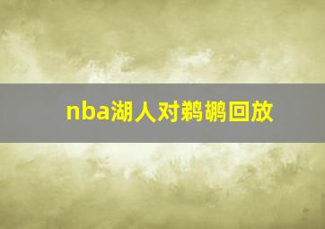 nba湖人对鹈鹕回放