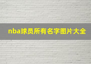 nba球员所有名字图片大全