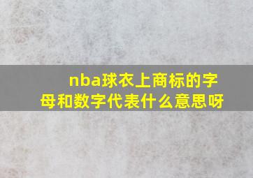 nba球衣上商标的字母和数字代表什么意思呀