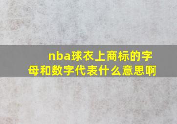 nba球衣上商标的字母和数字代表什么意思啊