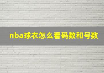 nba球衣怎么看码数和号数