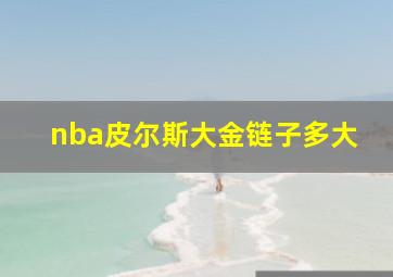 nba皮尔斯大金链子多大