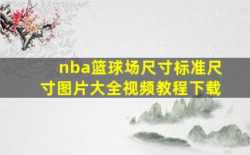 nba篮球场尺寸标准尺寸图片大全视频教程下载