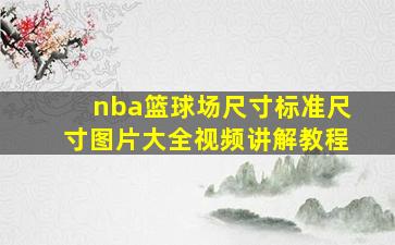 nba篮球场尺寸标准尺寸图片大全视频讲解教程