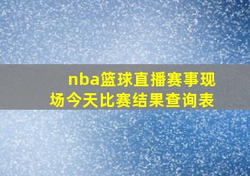 nba篮球直播赛事现场今天比赛结果查询表