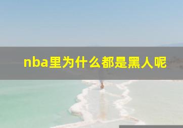 nba里为什么都是黑人呢