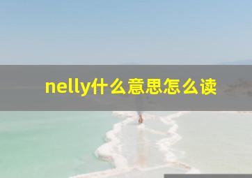 nelly什么意思怎么读