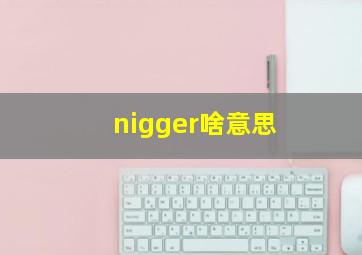 nigger啥意思