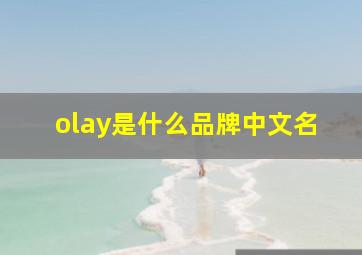 olay是什么品牌中文名