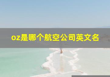 oz是哪个航空公司英文名