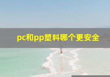 pc和pp塑料哪个更安全