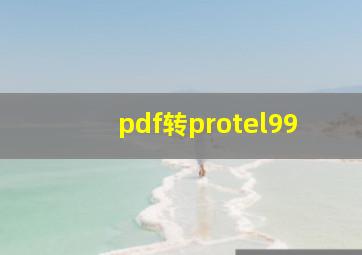 pdf转protel99