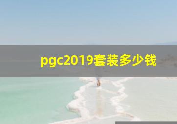 pgc2019套装多少钱