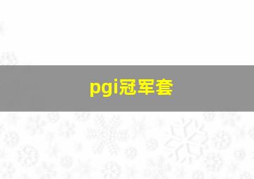 pgi冠军套