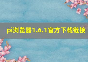 pi浏览器1.6.1官方下载链接