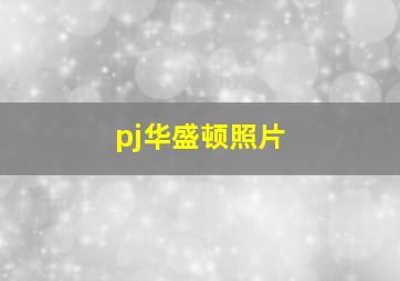 pj华盛顿照片