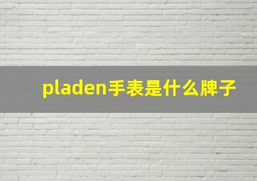 pladen手表是什么牌子