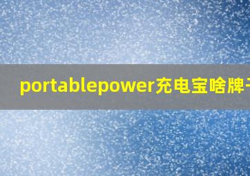 portablepower充电宝啥牌子的