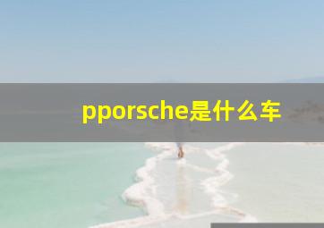 pporsche是什么车