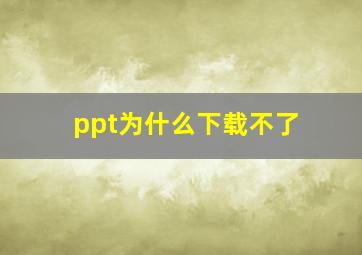 ppt为什么下载不了