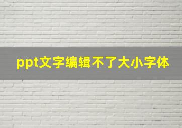 ppt文字编辑不了大小字体