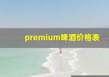 premium啤酒价格表