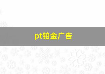 pt铂金广告