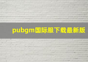 pubgm国际服下载最新版