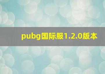 pubg国际服1.2.0版本