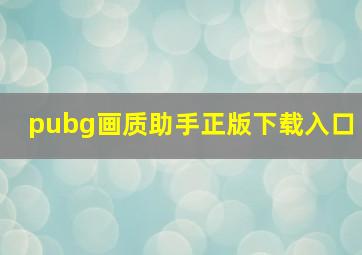 pubg画质助手正版下载入口