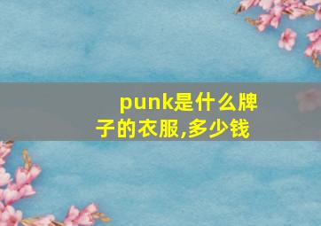 punk是什么牌子的衣服,多少钱