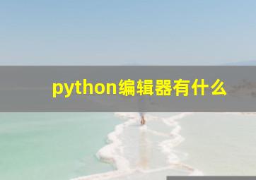 python编辑器有什么