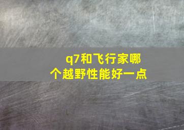 q7和飞行家哪个越野性能好一点