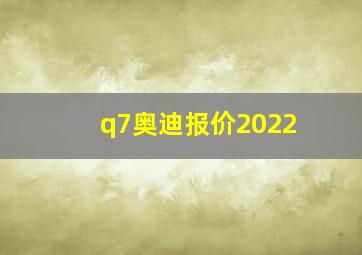 q7奥迪报价2022