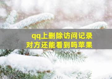 qq上删除访问记录对方还能看到吗苹果