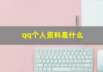 qq个人资料是什么