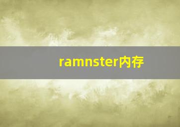 ramnster内存